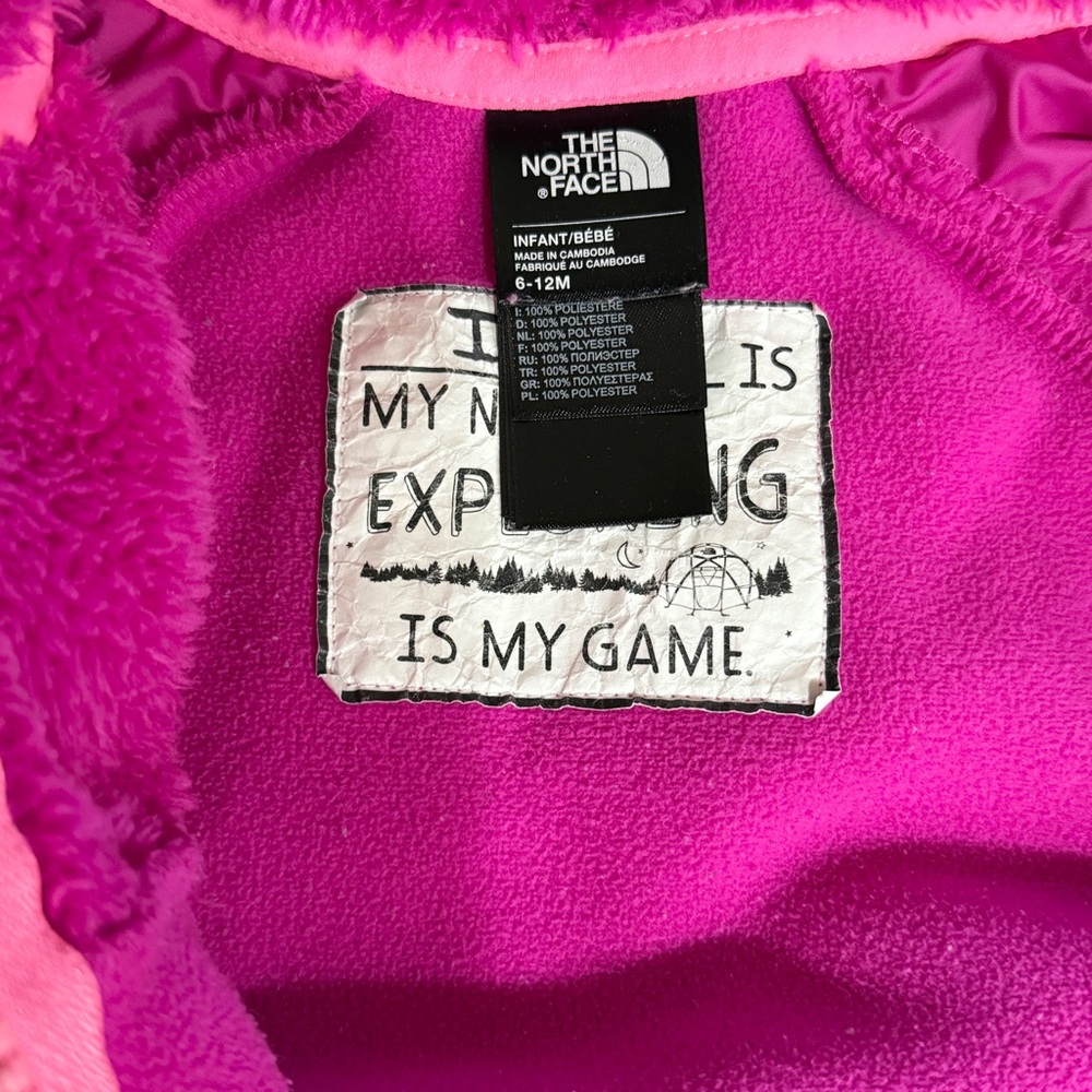 ❄️ The North Face Fuchsia One Piece Fleece Foot & Hand Cuffs - Picture 5 of 6